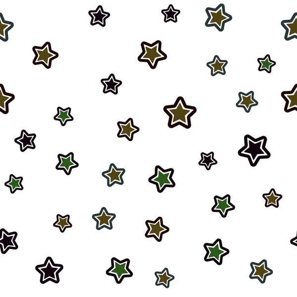 Vecteur Vert Foncé Couverture Transparente Avec Petites Grandes Étoiles Illustration — Image vectorielle