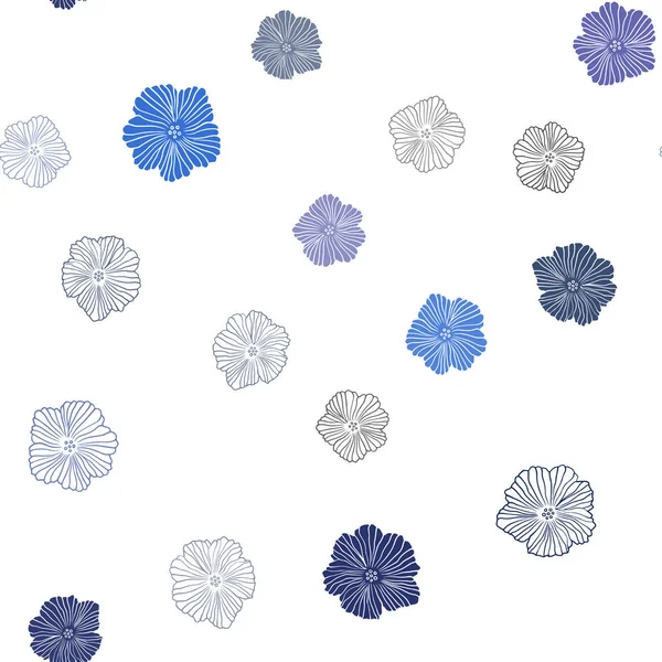Απρόσκοπτη Αφηρημένα Φόντο Σκούρο Μπλε Διάνυσμα Λουλούδια Ολοκαίνουργιο Έγχρωμη Εικονογράφηση — Διανυσματικό Αρχείο