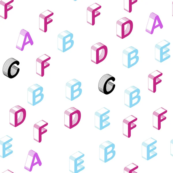 라이트 알파벳의 원활한 알파벳의 표시와 스타일에 화려한 그라데이션 디자인 블라인드 — 스톡 벡터