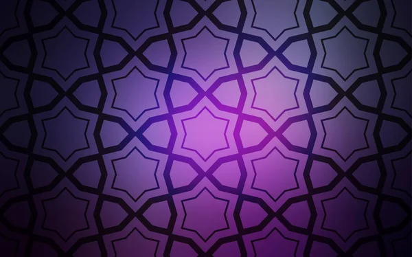 Dark Purple Couverture Vectorielle Rose Avec Petites Grandes Étoiles Étoiles — Image vectorielle