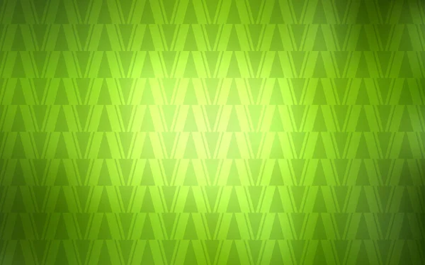 Işık Yeşil Vektör Doku Üçgen Tarzı Ile Llüstrasyon Renkli Üçgenler — Stok Vektör