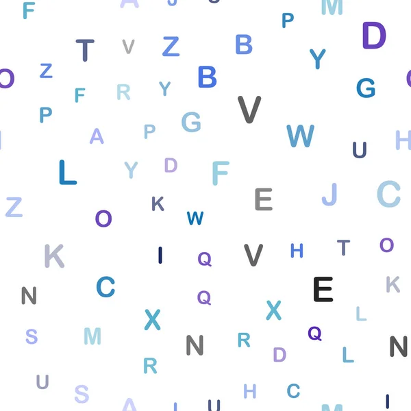 深粉红色 蓝色矢量无缝布局与拉丁字母 现代几何例证与 Abc 英国标志 网站模板 — 图库矢量图片