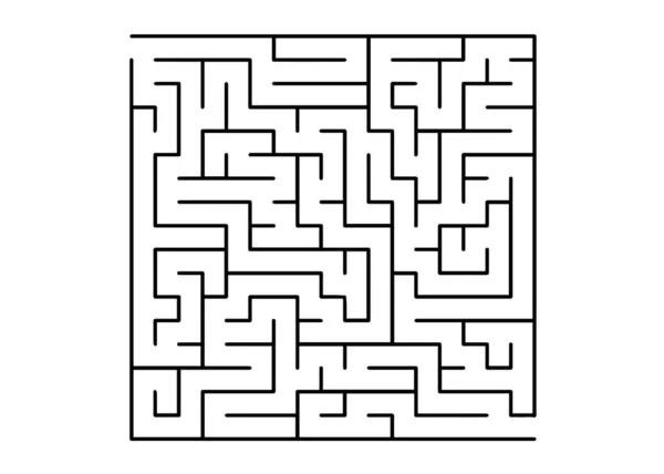 Modèle Vectoriel Blanc Avec Labyrinthe Noir Puzzle Illustration Moderne Avec — Image vectorielle