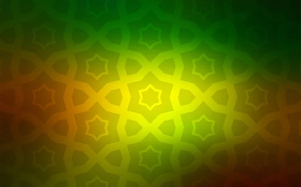 Темно Зеленый Желтый Векторный Узор Звездами Размытый Декоративный Дизайн Простом — стоковый вектор