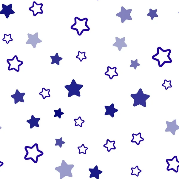 Fondo Inconsútil Vector Azul Oscuro Con Estrellas Colores Ilustración Abstracta — Archivo Imágenes Vectoriales