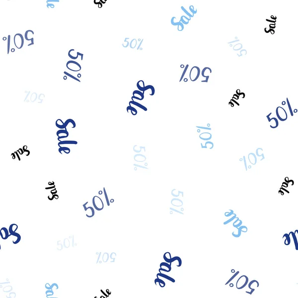 Capa Sem Costura Vetorial Blue Escura Com Símbolos Vendas Ilustração — Vetor de Stock