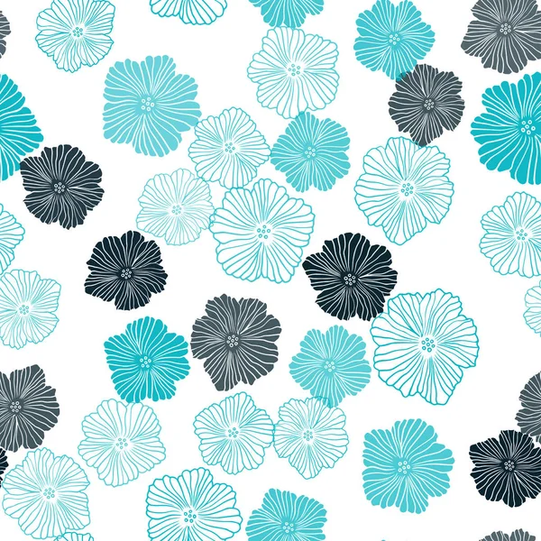 Σκούρο Μπλε Διάνυσμα Απρόσκοπτη Αφηρημένα Σχέδια Λουλούδια Σύγχρονη Αφηρημένη Εικόνα — Διανυσματικό Αρχείο