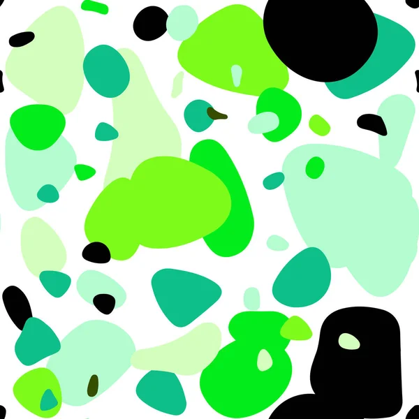 Lichtblauw Groen Vector Naadloze Textuur Met Schijven Wazig Bubbels Abstracte — Stockvector