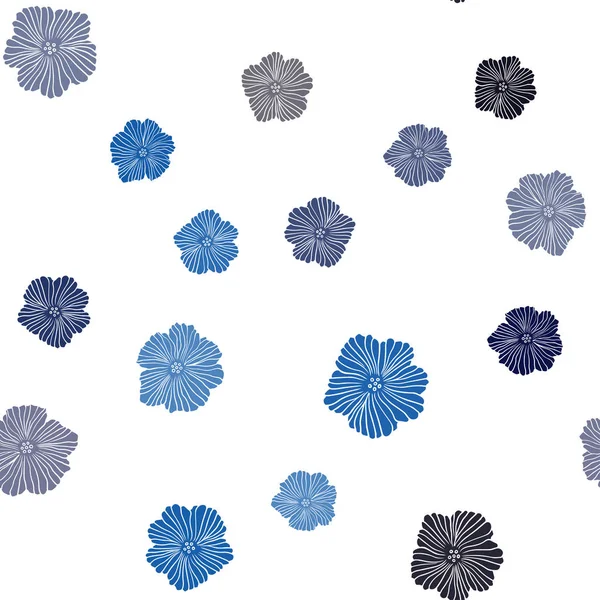 Темно Синий Вектор Безморщинистый Естественный Задник Цветами Блеск Абстрактной Иллюстрации — стоковый вектор