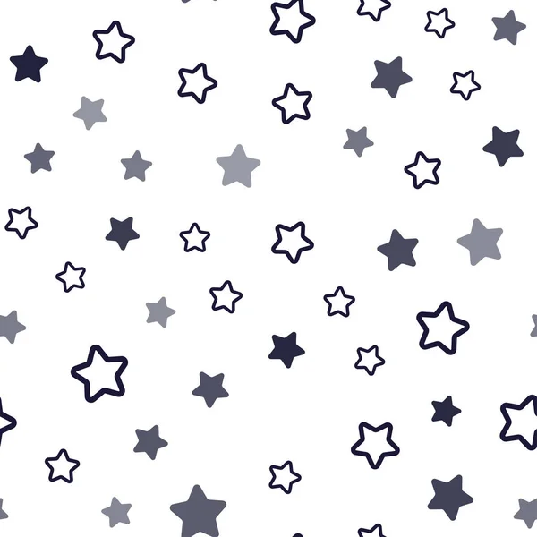 Diseño Inconsútil Vector Gris Oscuro Con Estrellas Brillantes Ilustración Abstracta — Archivo Imágenes Vectoriales