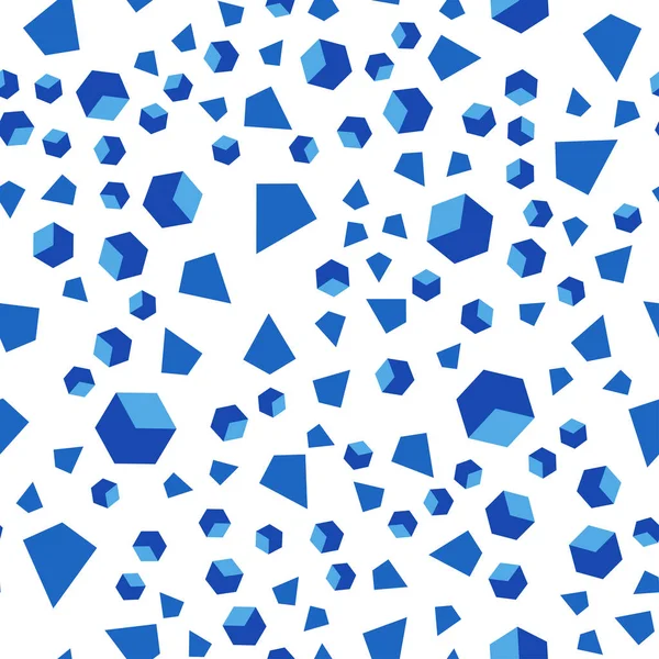 Вектор Light Blue Бесшовный Изометрический Узор Полигональным Стилем Кубиками Блестящие — стоковый вектор