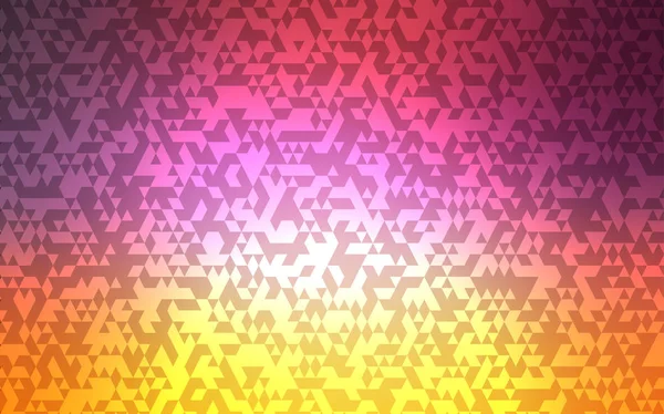 Hellrosa Gelbes Vektormuster Polygonalen Stil Abstrakte Gradienten Illustration Mit Dreiecken — Stockvektor