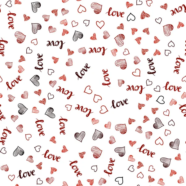 Темно Красный Вектор Беспросветно Искушает Текстом Love You Сердечками Иллюстрация — стоковый вектор