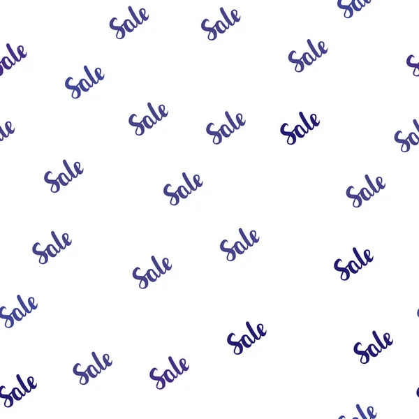 深紫色矢量无缝背景与销售的话 在白色背景上带有折扣标志的渐变插图 季销售 购物广告模板 — 图库矢量图片
