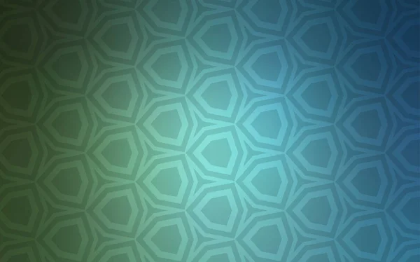 Azul Claro Cubierta Vectorial Verde Con Juego Hexágonos Hexagones Coloridos — Archivo Imágenes Vectoriales