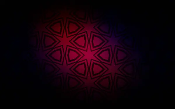 Rose Foncé Couverture Vectorielle Rouge Avec Petites Grandes Étoiles Étoiles — Image vectorielle