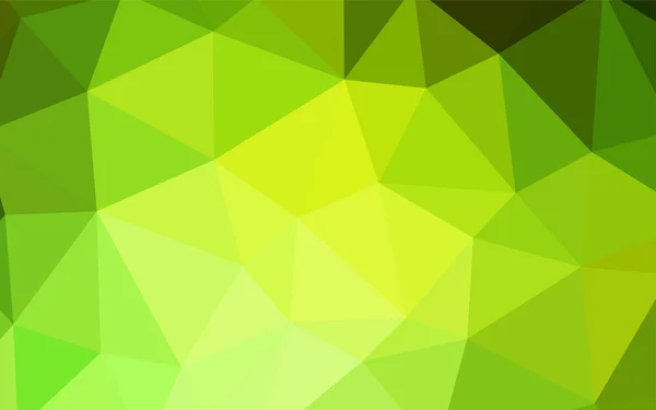 Světle Zelená Žlutá Vektor Přechodu Trojúhelníky Šablony Elegantní Světlé Polygonální — Stockový vektor