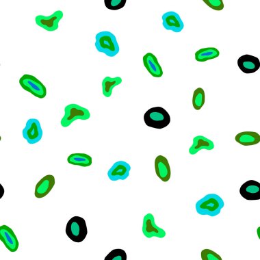 Açık mavi, vektör sorunsuz zemin noktalar ile yeşil. Kabarcıkları ile soyut tarzda bulanık dekoratif tasarım. Tekstil, kumaş, duvar kağıtları için tasarım.