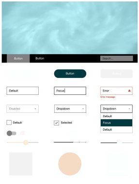Evren yıldız ışık turuncu vektör tasarım UI kiti. Güzel UI ux kiti ile onun üstbilgisindeki renkli gökyüzü. Web siteleri için basit renkli tasarım.