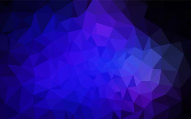 Koyu mavi soyut poligonal şablon vektör. Geometrik şekil gradyan ile Origami tarzında. Tamamen yeni bir tasarım sizin broşürü.