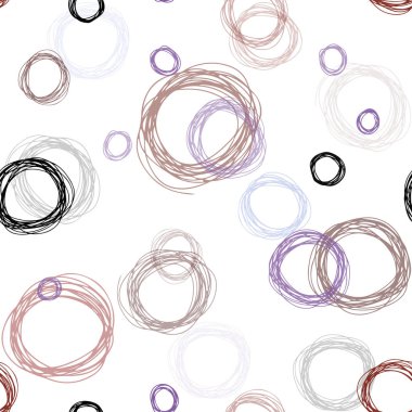 Açık mavi, kırmızı vektör sorunsuz arka plan ile bubbles. Bulanık daireler doğa tarzı ile güzel renkli resimde. Tekstil, kumaş, duvar kağıtları için tasarım.