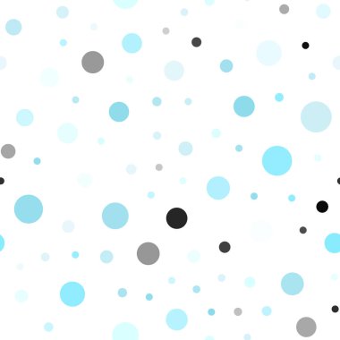 Açık mavi, yeşil vektör noktalar ile sorunsuz kapak. Bulanık daireler doğa tarzı ile güzel renkli resimde. Duvar kağıdı, kumaş üreticileri için modaya uygun bir tasarım.