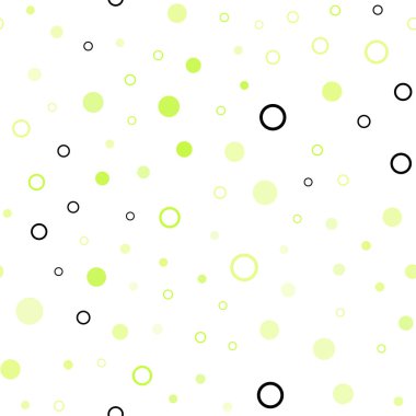 Açık yeşil, sarı vektör disklerle sorunsuz doku. Bulanık damla Glitter soyut Illustration yağmur. Desen için modaya uygun Kumaş, duvar kağıtları.