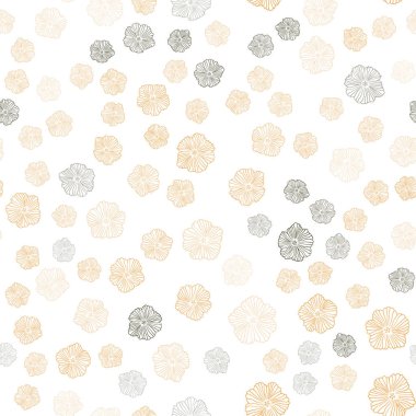 Koyu turuncu vektör sorunsuz doğal arka planını çiçekler. Beyaz arka plan üzerinde doğal tarzı çiçeklenir. Kartvizit, Web siteleri için şablon.