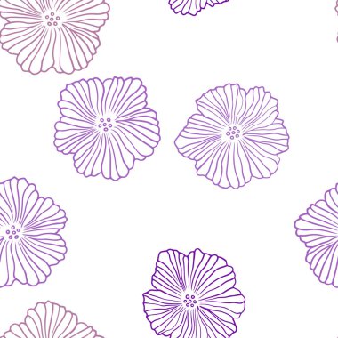 Koyu mavi, kırmızı çiçekler ile sorunsuz zarif şablon vektör. Zarif bir parlak örnek çiçekli. Desen için modaya uygun Kumaş, duvar kağıtları.