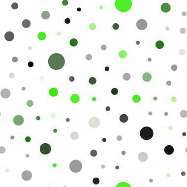 Işık yeşil vektör daire şekilleri ile sorunsuz düzeni. Modern Soyut illüstrasyon renkli su ile bırakır. Tekstil, kumaş, duvar kağıtları için tasarım.