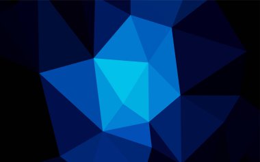 Karanlık çok renkli vektör poligonal model. Gradyan ile Origami tarzında yaratıcı geometrik şekil. Tasarımınız için üçgen desen.