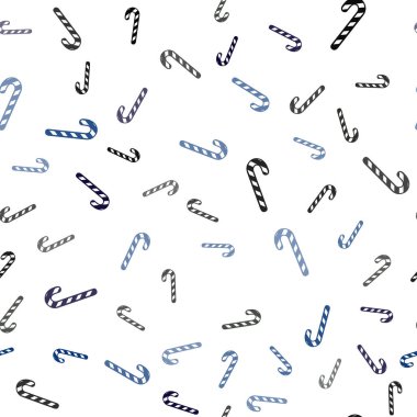 Lezzetli xmas şekerli hafif Mavili vektör deseni.