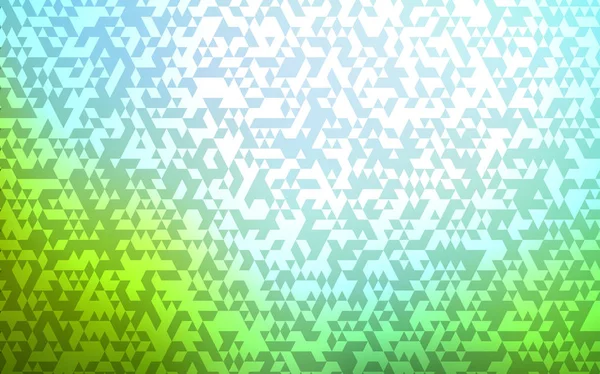 Lichtblauw Groen Vector Textuur Driehoekige Stijl Moderne Abstracte Illustratie Met — Stockvector
