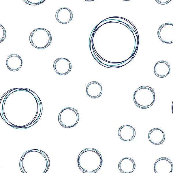 Modèle Sans Couture Vecteur Bleu Foncé Avec Des Cercles Illustration — Image vectorielle