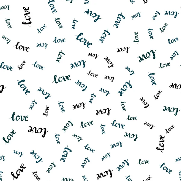 Fond Sans Couture Vecteur Bleu Foncé Avec Phrase Love You — Image vectorielle