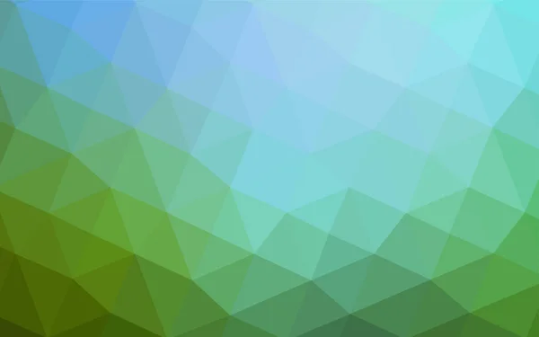 浅蓝色 绿色矢量低多边形布局 创造性的几何例证在折纸样式以梯度 这种模式可以作为品牌书的一部分使用 — 图库矢量图片