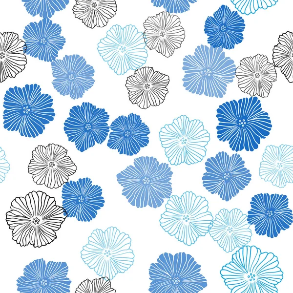 Light Blue Grøn Vektor Sømløs Naturlig Baggrund Med Blomster Elegant – Stock-vektor
