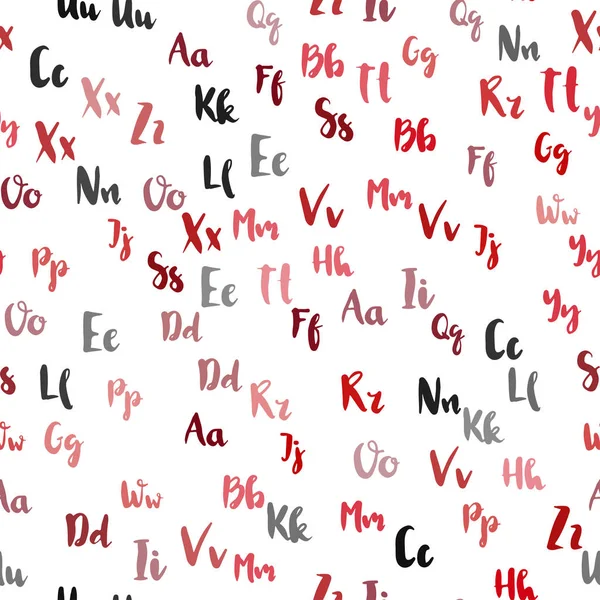 Plantilla Transparente Vectorial Rojo Claro Con Letras Aisladas Ilustración Abstracta — Vector de stock
