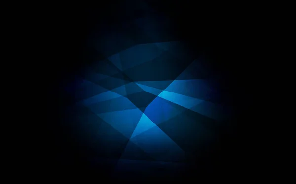 Pola Poligonal Abstrak Blue Gelap Ilustrasi Abstrak Glitter Dengan Segitiga - Stok Vektor