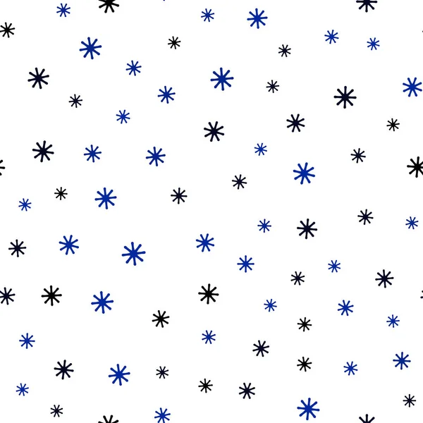 Σκούρο Μπλε Διάνυσμα Απρόσκοπτη Κάλυψη Όμορφες Νιφάδες Χιονιού Πολύχρωμο Νιφάδες — Διανυσματικό Αρχείο