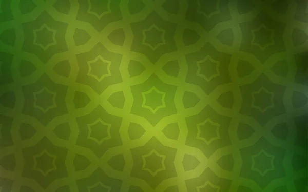 Modelo Vetor Verde Claro Com Estrelas Céu Glitter Ilustração Abstrata — Vetor de Stock