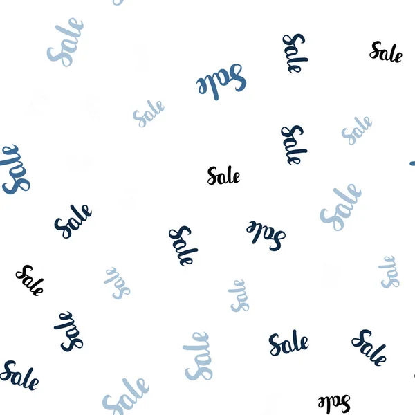 Fond Sans Couture Vecteur Bleu Clair Avec Des Mots Vente — Image vectorielle