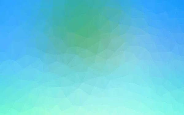 Lichtblauw Groen Vector Driehoek Mozaïek Textuur Creatieve Geometrische Illustratie Origami — Stockvector