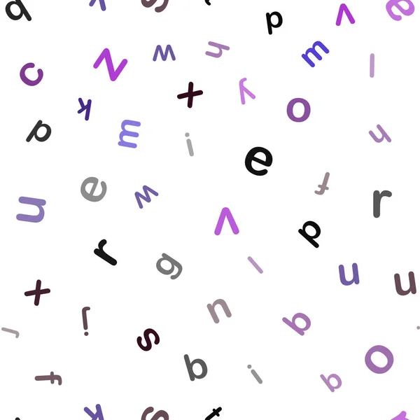Dunkelblaue Rote Vektorschablone Mit Isolierten Buchstaben Farbige Alphabet Zeichen Mit — Stockvektor