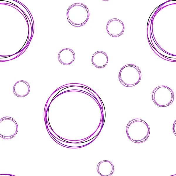 Dark Purple Vector Seamless Background Bubbles Beautiful Colored Illustration Blurred — Stock Vector