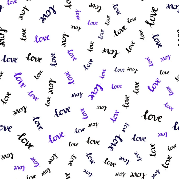 Σκούρο Ροζ Μπλε Διάνυσμα Απρόσκοπτη Υπόβαθρο Λόγια Αγάπης Φράση Αγάπη — Διανυσματικό Αρχείο