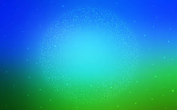 Azul Claro Layout Vetorial Verde Com Estrelas Cósmicas Estrelas Espaciais — Vetor de Stock