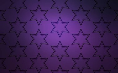 Renkli yıldız ile koyu mor vektör arka plan. Yıldız ile modern geometrik soyut resim. Şablon Satıyoruz telefon arka planları için.