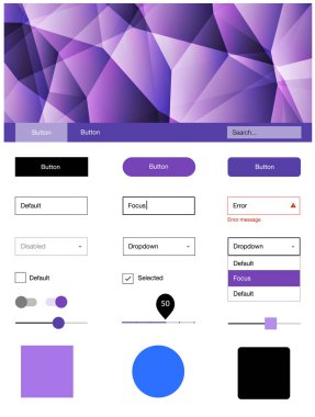 Hafif pembe, mavi vektör tel kafes kiti kristalleri ile. Renkli UI/ux kiti üstbilgi ile üçgen oluşuyordu. Web siteleri, açılış sayfaları için güzel düzeni.