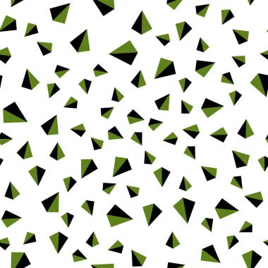 Koyu yeşil çizgiler, üçgenler ile kesintisiz, izometrik düzeni vektör. İllüstrasyon renkli üçgenler dizi. Tasarım için duvar kağıdı, kumaş üreticileri.